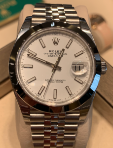 rolex datejust 41mm on wrist