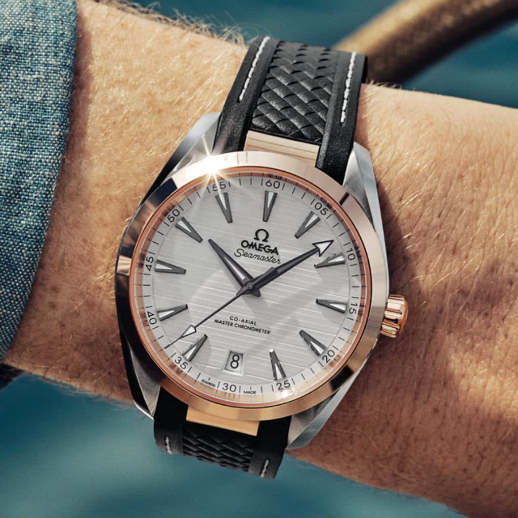 omega seamaster aqua terra two tone