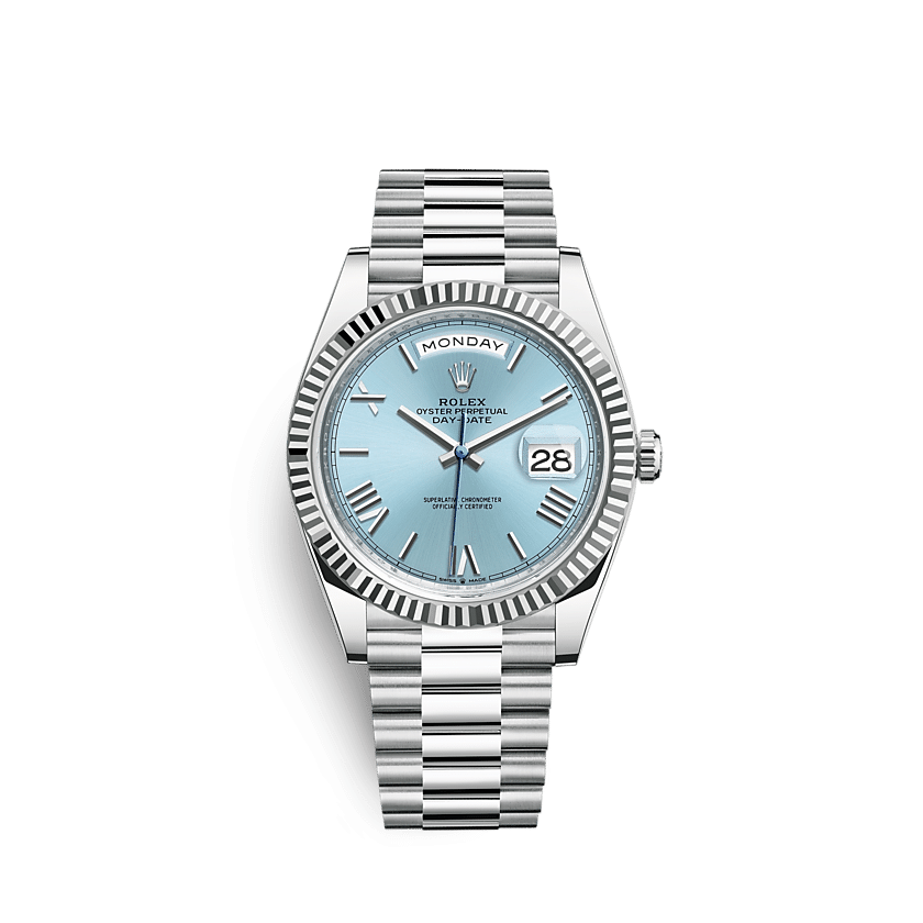 2022 Rolex Day Date 40 Ice Blue Dial 228236