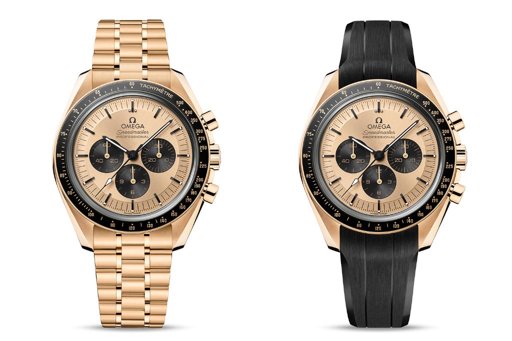 Gold Omega Speedmaster Moonwatch Gold Dial References