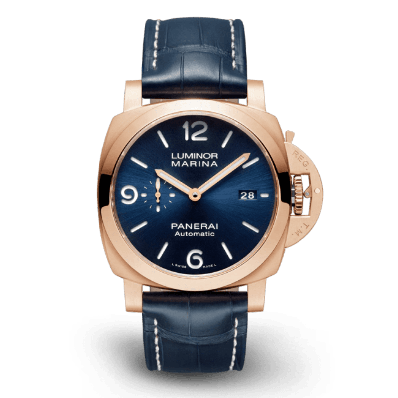 Mens Gold Panerai Luminor PAM01112