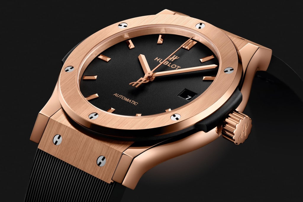 Hublot Classic Fusion 42mm Gold Case Black Dial