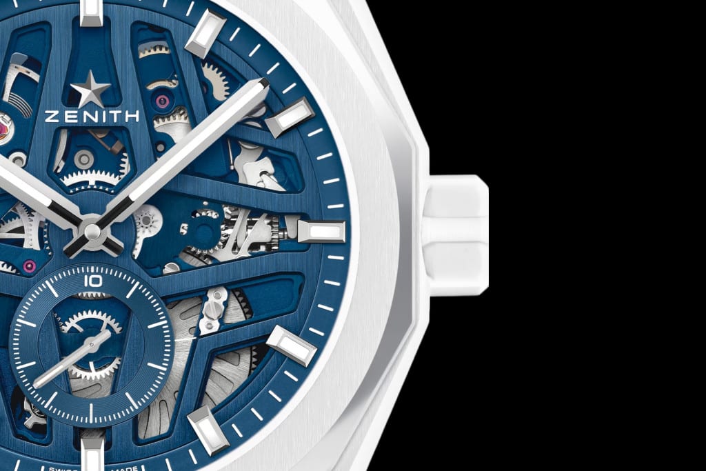 ZENITH DEFY SKYLINE SKELETON WHITE CERAMIC BLUE DIAL